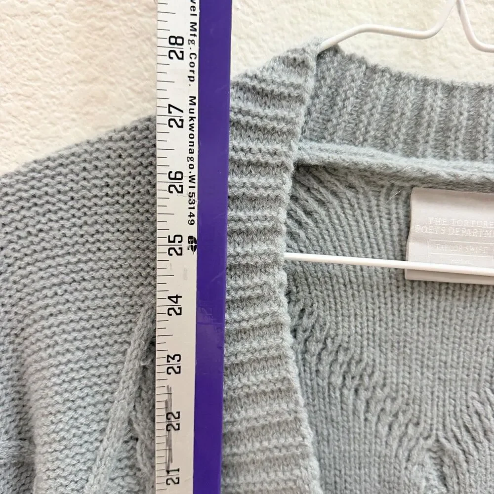 Taylor Swift The Tortured Poets Department Gray Cable Knit Cardigan XL 2XL